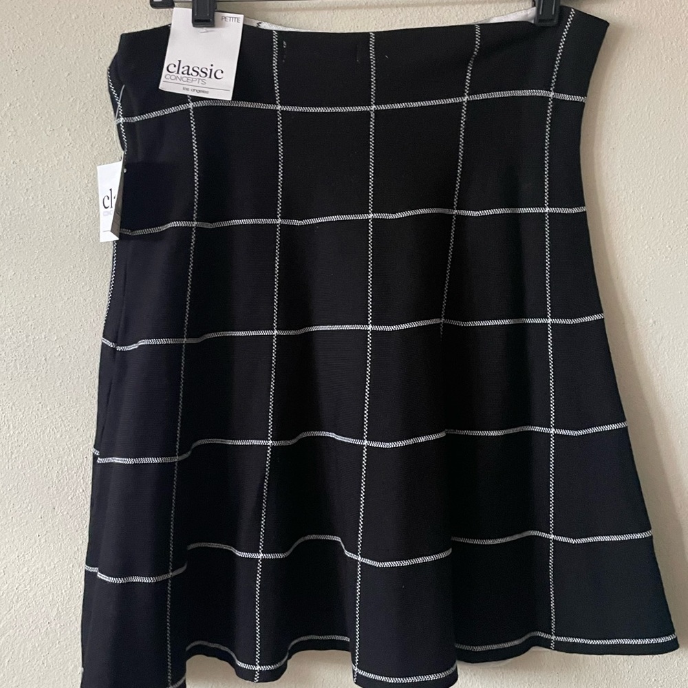 Black And White Squares Skirt - Falda blanco y negro